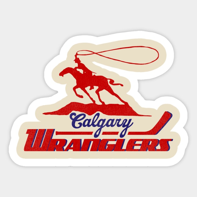 Defunct Calgary Wranglers Hockey Team Sticker by Defunctland